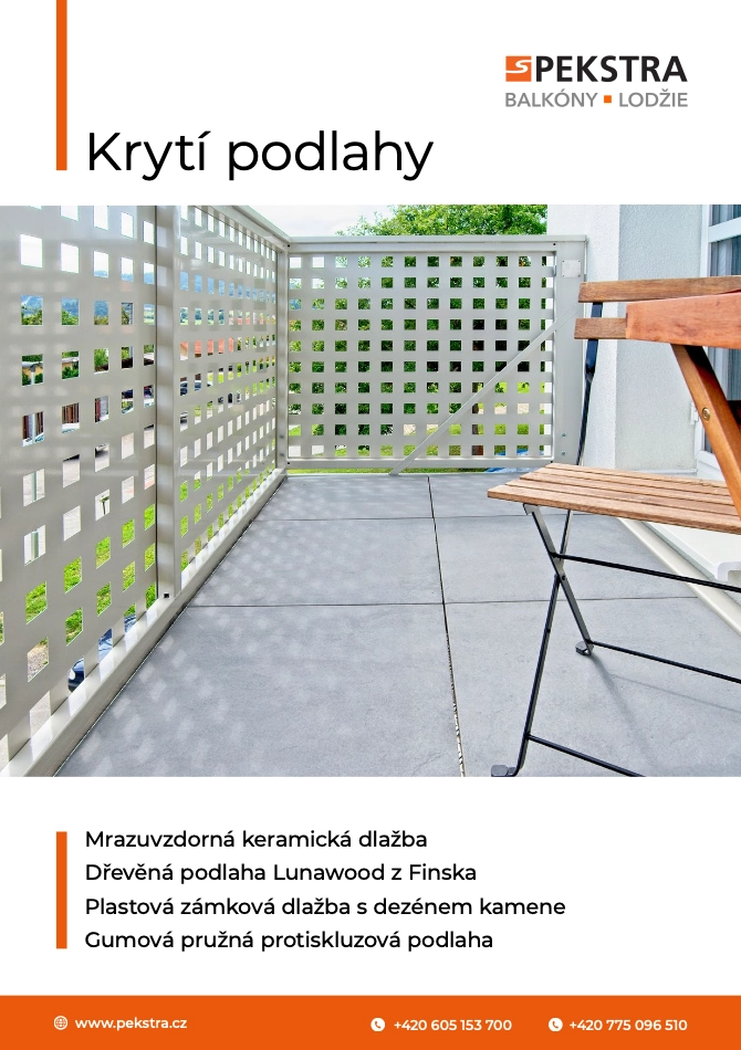 Krytí podlahy balkónů a lodžií